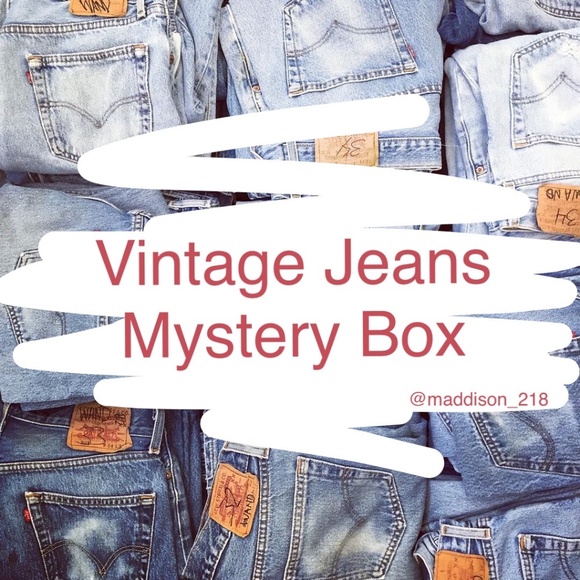 Vintage Jeans High Rise 5lbs Mystery Box Straight Leg Dad Jeans Mom Jeans - Picture 1 of 1